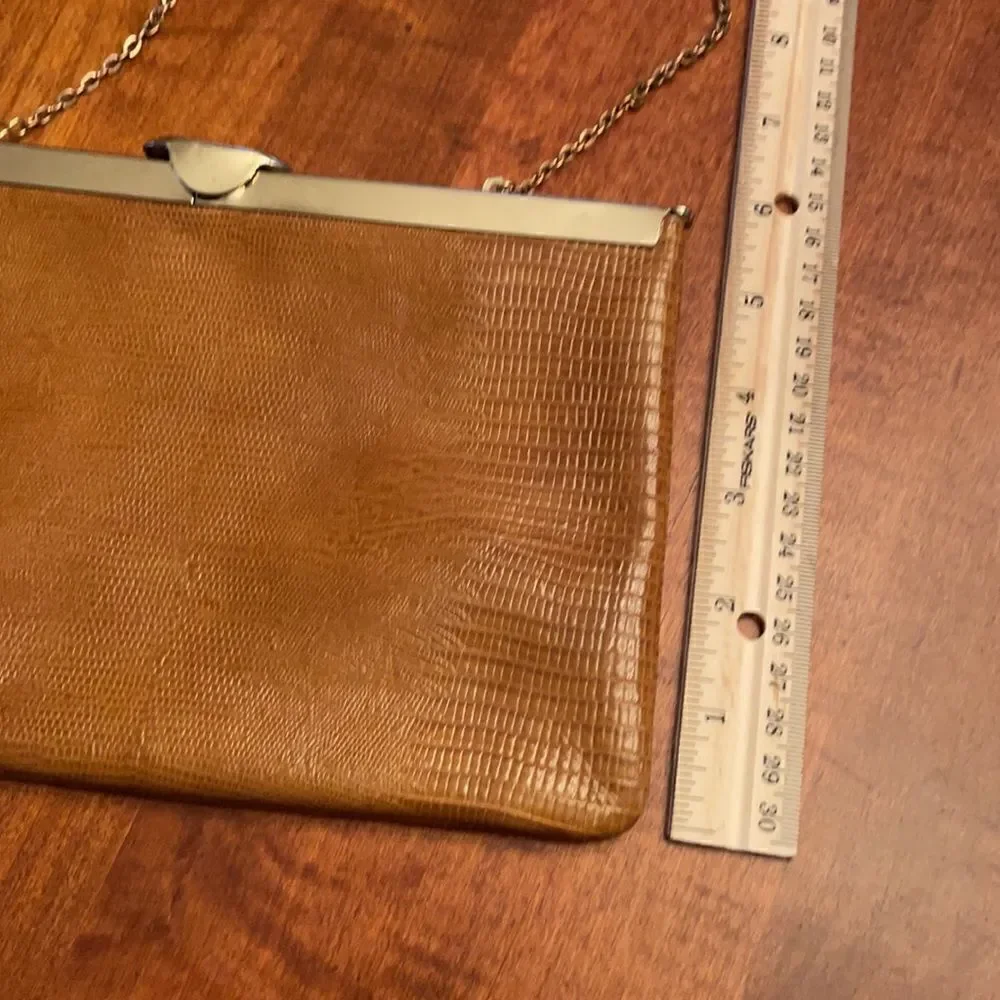 Vintage Etra Reptile Leather Clutch